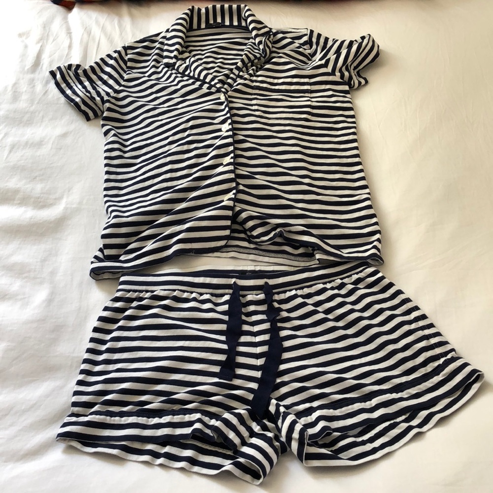 J.Crew Striped Short Pajama Set Like New